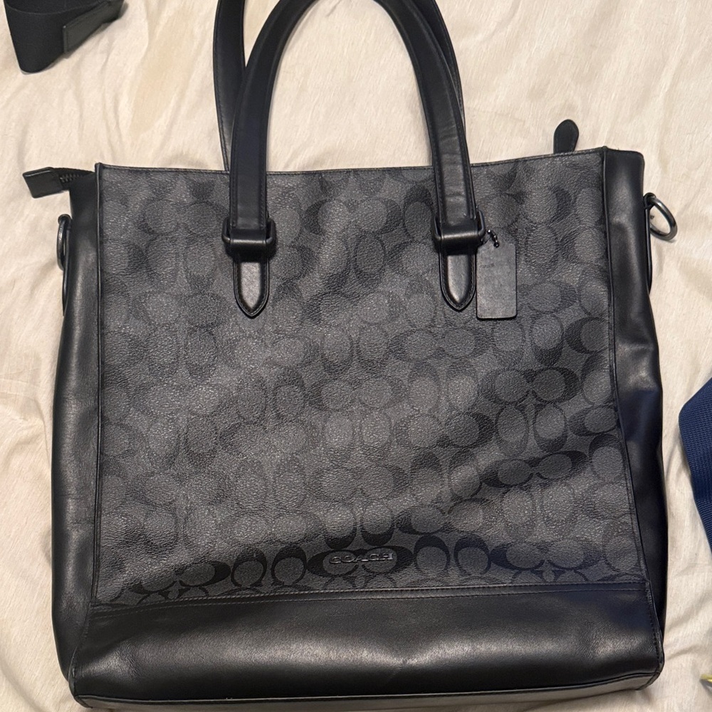 Coach Black Monogram Men's Briefcase